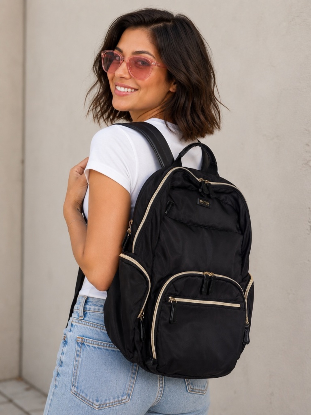 KENNETH COLE Reaction Sophie Bag Zip Pockets Lightweight Travel Laptop Backpack